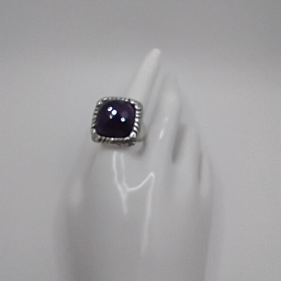 ATI Amethyst Statement Ring in Sterling Silver size 10 - Picture 5 of 7